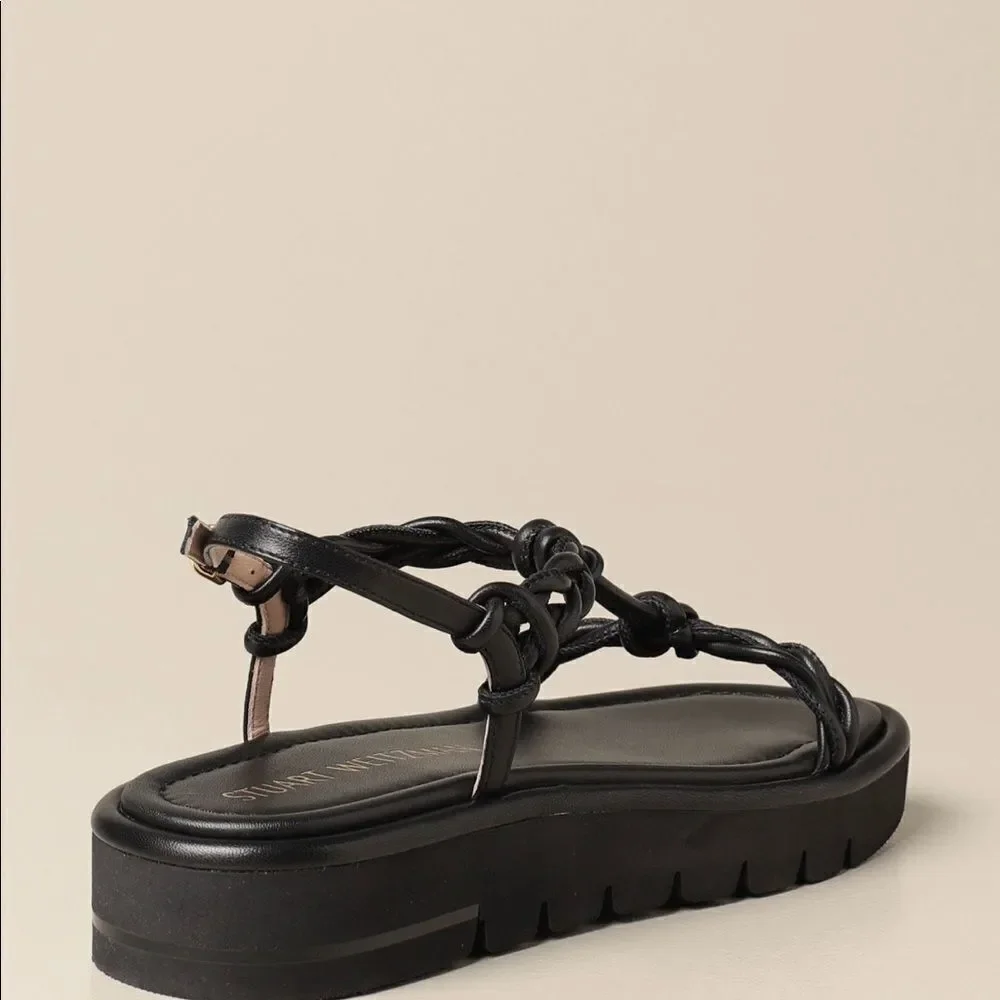 Stuart Weitzman‎ Calypso Lift Sandal In Black.